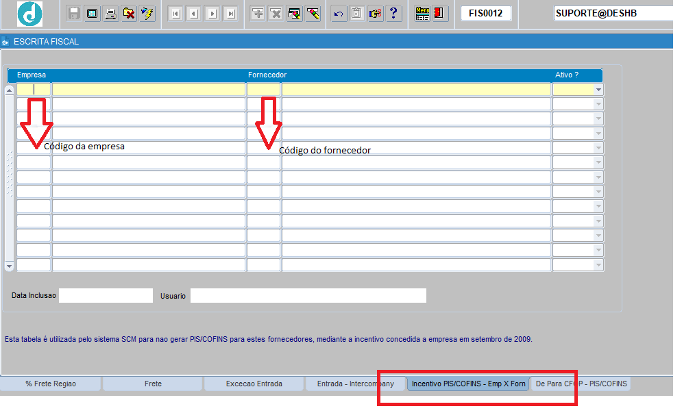 REGRAS DE CUSTO 0005